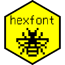 hexfont hex sticker